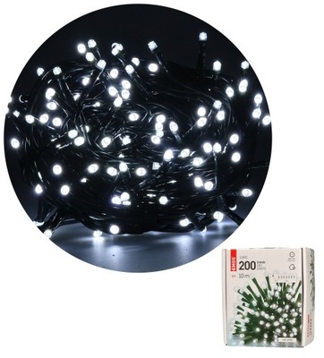 Lampki choinkowe świetlik zimny 200LED 10m D4GC03