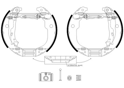 ZAPATAS DE TAMBOR HAMULCOWE, SHOE KIT PRO 84067202  