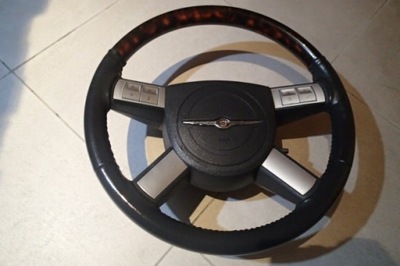 CHRYSLER 300C 2005- STEERING WHEEL COMPLETE SET LEATHER WOOD  