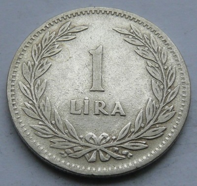 TURCJA - 1 LIRA 1947 - srebro Ag