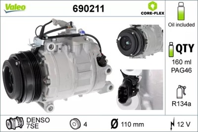 VALEO 690211 KOMPRESORIUS BMW 550I 