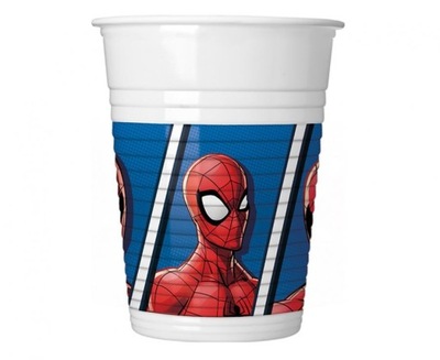 Kubeczki plastikowe Spider-Man Team Up Marvel, 200 ml, 8 szt.