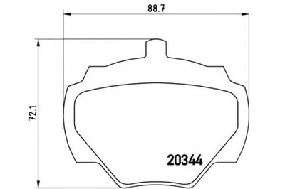 Brembo гальмівні колодки гальмівний. land rover range rover 69-85 фото №1
