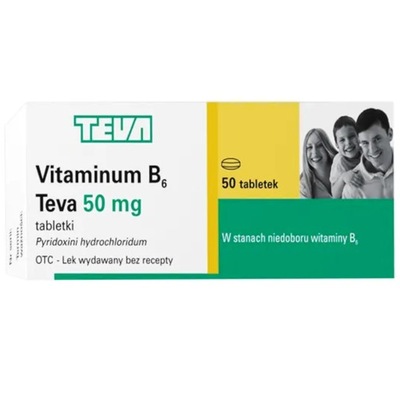 Lek Teva Vitaminum B6 50 mg 50 tabletek