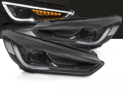 Лампи передні do ford focus mk3 14-18 black led фото №1