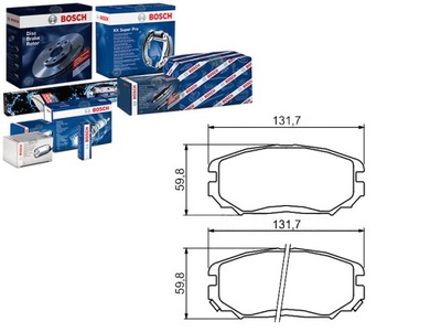 Bosch гальмівні колодки гальмівні hyundai sonata v kia opirus фото №1