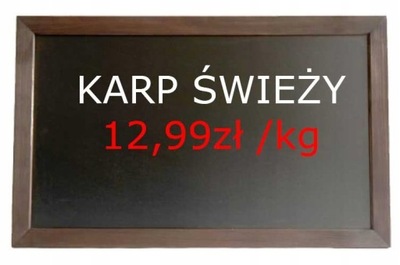 TABLICA KREDOWA NA ŚCIANĘ DUŻA CZARNA WISZĄCA ZAWIESZANA ŚCIERALNA 90x120cm