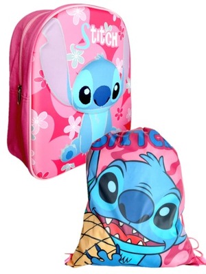 Plecak przedszkolny 3D Stitch + worek gimnastyczny