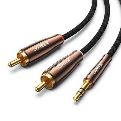 Ugreen kabel przewód audio 3,5 mm mini jack (męski) - 2RCA (męski) 2m miedz