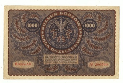 1000 Marek Polskich 1919 III seria AB