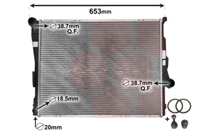 VAN WEZEL РАДИАТОР ДВИГАТЕЛЯ ВОДЫ BMW