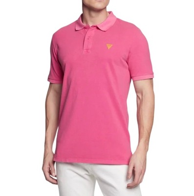 GUESS Koszulka Polo męska F3GP00 K9WF1 Różowa XL