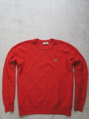 Lacoste sweter vintage wełniany XL