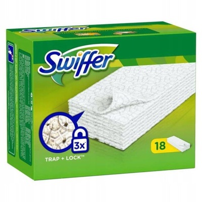 SWIFFER Suche Ściereczki Wkłady Mopa 18 szt Zapas