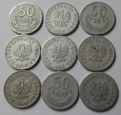 50 gr groszy 1949 ładne z obiegu