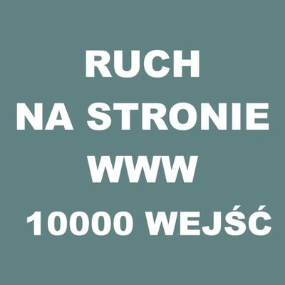 Ruch na stronie internetowej 10000 wejść SEO