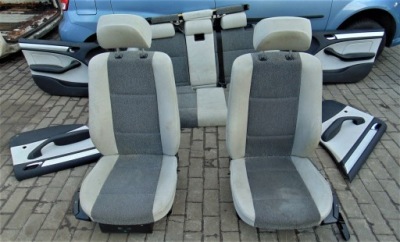 Сидіння заднє сидіння обшивки комплект bmw e46 lift kombi eu фото №1