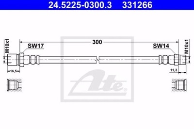 24.5225-0300.3 CABLE DE FRENADO ELAST. PORSCHE P. 911 73-90  