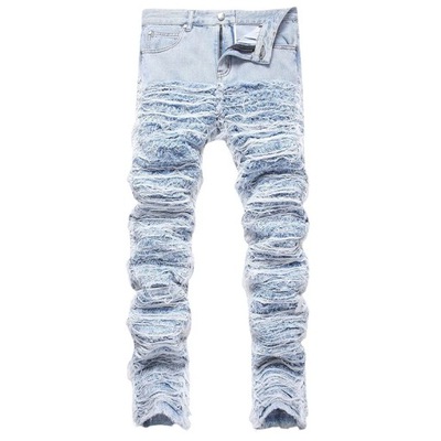 Ripped Jeans for Men Regular Fit Stacked Denim Sli