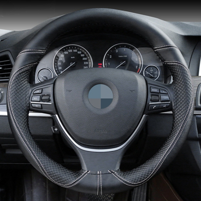 DIY 38cm Steering Wheel Covers Soft 100% Cowhide G фото