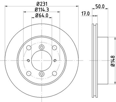 DISCO DE FRENADO PARTE DELANTERA HELLA 8DD355103921  