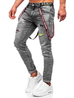 SPODNIE JEANSOWE SLIM CZARNE KX968-C DENLEY_28/XS