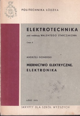 Miernictwo elektryczne Elektronika Elektrotechnika Gonerski Starczak