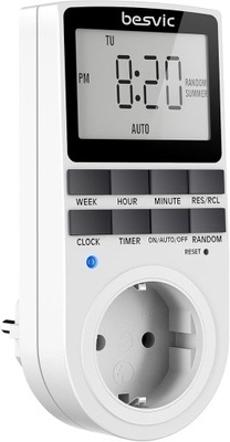 PROGRAMATOR CZASOWY GNIAZDKO BESVIC 3680 W TIMER Z EKRANEM LCD