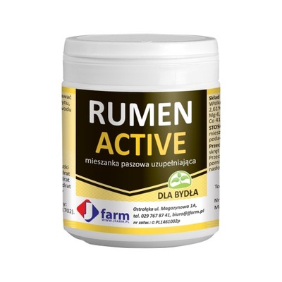 Rumen Active 100 g Brak apetytu, zaparcia u bydła