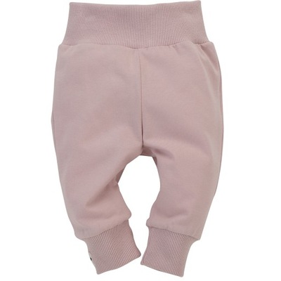 Legginsy spodnie dziewczęce różowe bawełna 62
