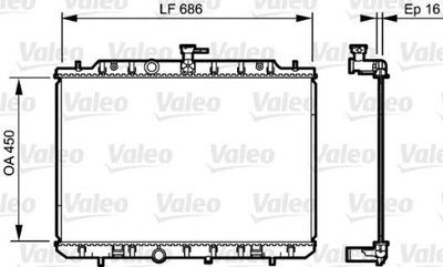 VALEO 735205 RADUADOR DE AGUA NISSAN X-TRAIL 2,0 07-13  