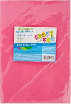 FILC RÓŻOWY, 5 ARKUSZY