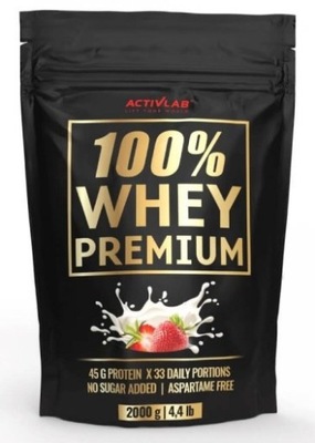 Odżywka białkowa koncentrat-WPC Activlab 100% whey protein 2 kg truskawkowy