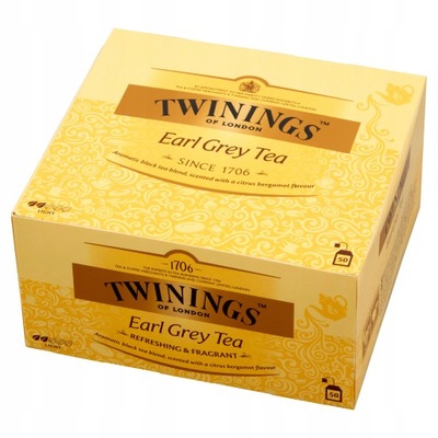 Twinings Earl Grey herbata czarna ekspresowa 50szt