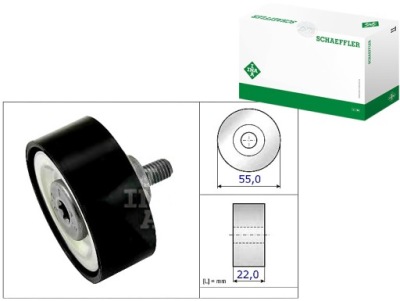 SCHAEFFLER INA 532 0720 10 РОЛИК ВЕДУЧИЙ / PROWADZACA, РЕМІНЬ ПОЛІКЛИНОВИЙ ЗУБЧАТИЙ 