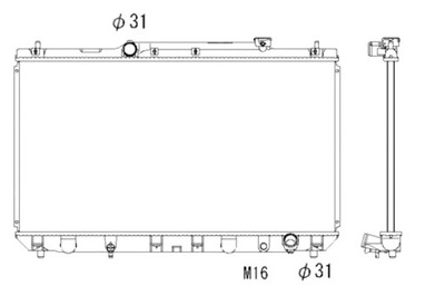 NRF РАДИАТОР ДВИГАТЕЛЯ ВОДЫ TOYOTA CAMRY 2.2 08.96-09.02