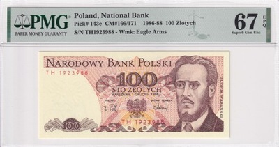 100 Złotych Polska 1988 PMG 67 EPQ