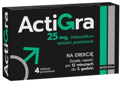 Actigra 25 mg 4 tab. Erekcja Potencja