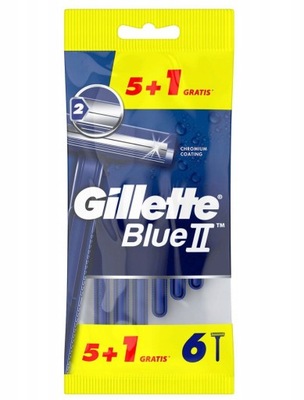 GILLETTE BLUE II 6 szt Maszynka do golenia dla Mężczyzn