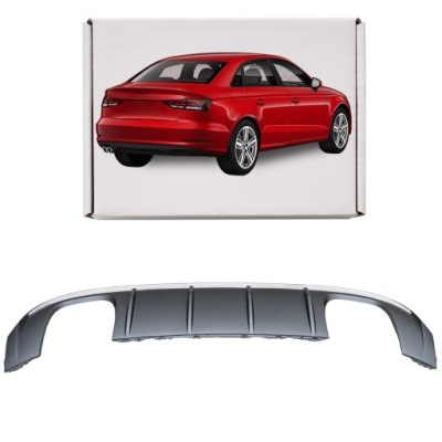 Audi s3 8v 2017-2020 lift дифузор бампера заднього фото №1