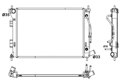 NRF NRF 53172 CHLODNICA, SISTEMA DE REFRIGERACIÓN DEL MOTOR  