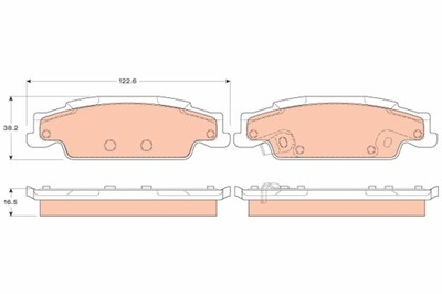 ZAPATAS DE FRENADO CADILLAC PARTE TRASERA CTS 02-07/STS 04-10 GDB4453  