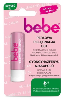 BEBE Pomadka ochronna "Perłowa Pielęgnacja Ust" z Ekstraktem z Olejku Różan