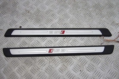 Накладки пороговые подсвечиваемые audi rs3 8v 8v5 фото №1