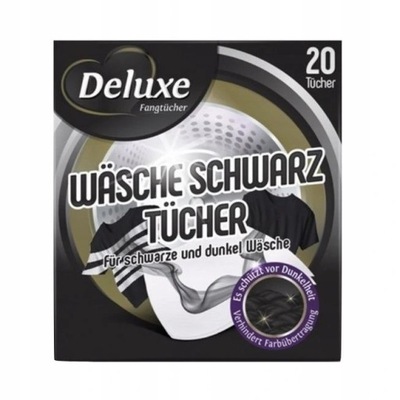 Deluxe Schwarz chusteczki chroniące czerń 20szt DE