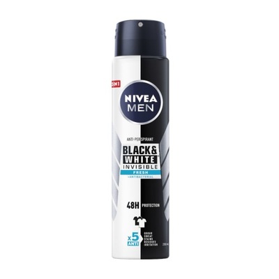 NIVEA Men Black&White Invisible Fresh antyperspirant w sprayu 250ml