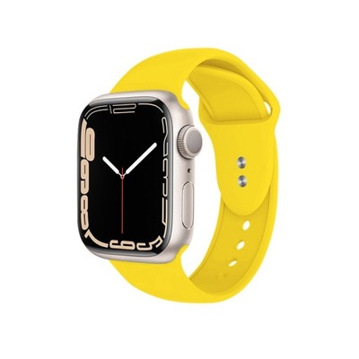 Pasek Crong Liquid Apple Watch 4/5/6/7/SE/8/9/Ultra 44/45/49mm (żółty)