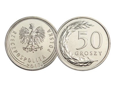 50 groszy 2017 r. stan menniczy z woreczka