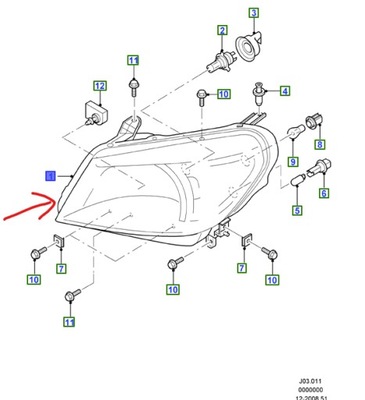 Фара правый samopoziomujący ford ranger mk4 фото №1