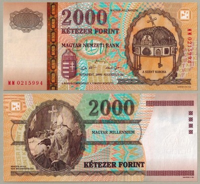 Wegry 2000 Forint 2000 P-186a UNC Okolicznosciowy